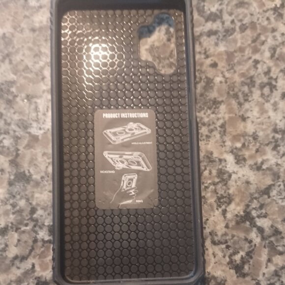 Galaxy A32 5G Designer Silver ShockProof Dog Mom Military Phone Case Like New - Picture 4 of 5